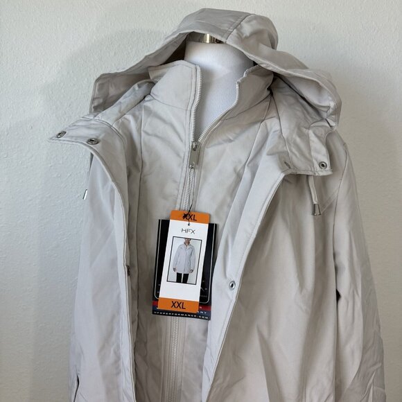 HFX Jackets & Blazers - HFX All Weather Trench Wind/Water Resistant Coat CEMENT Women's Sz XXL NWT
